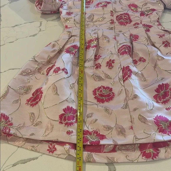 Vici Pink Bubble Mini Dress Marie Anne Floral Puff Sleeve - Picture 10 of 13